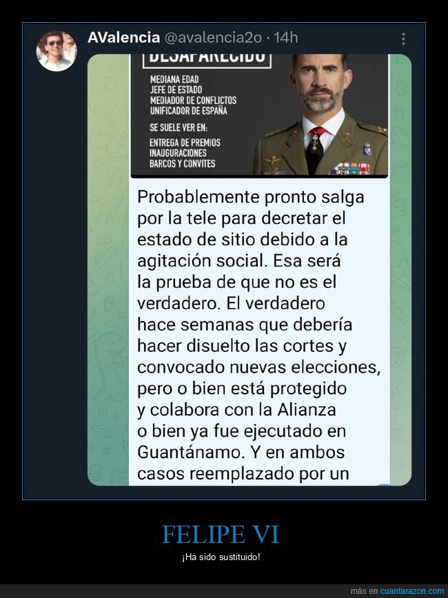 felipe vi,sustituido,conspiranoicos