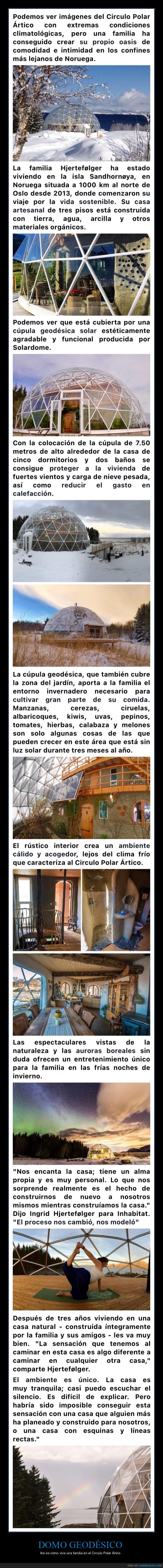 casa,domo geodésico,círculo polar ártico