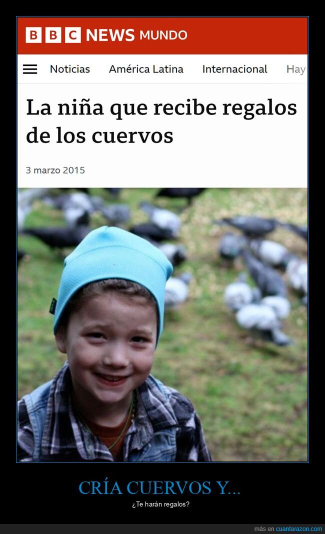 niña,regalos,cuervos