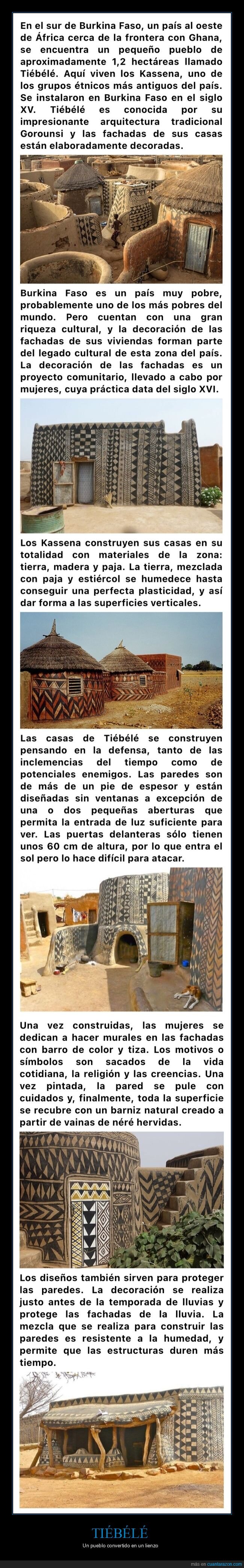tiébélé,pueblo,casas