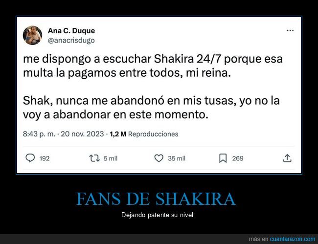 shakira,multa,pagar,fans