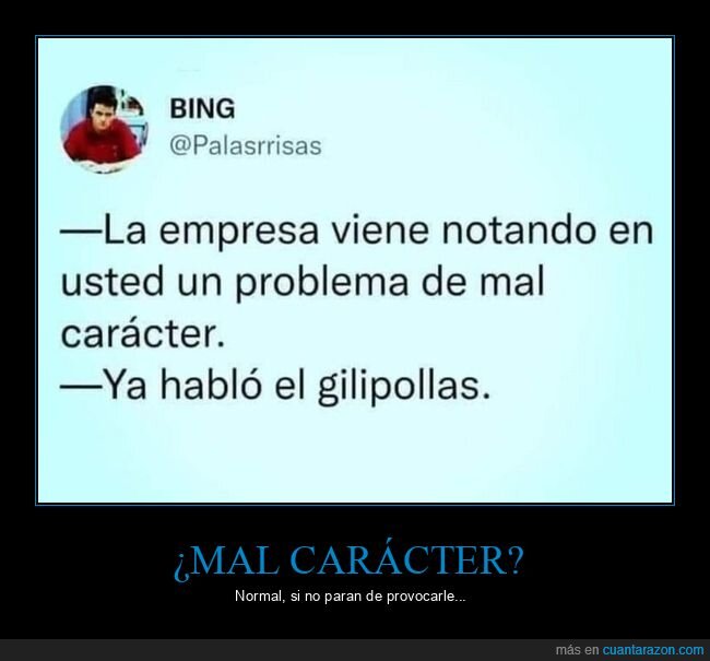 empresa,mal carácter