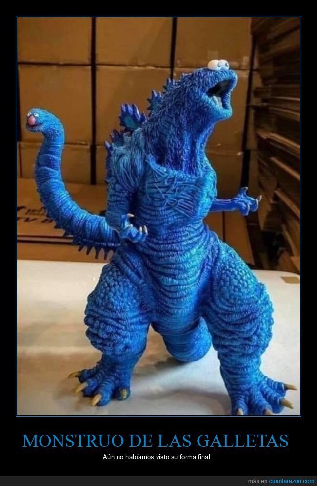 monstruo de las galletas,godzilla