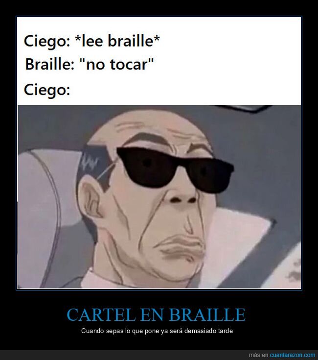 ciego,braille,cartel,no tocar