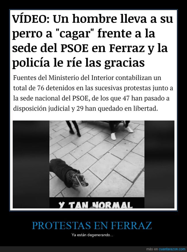 perro,cagar,ferraz,psoe