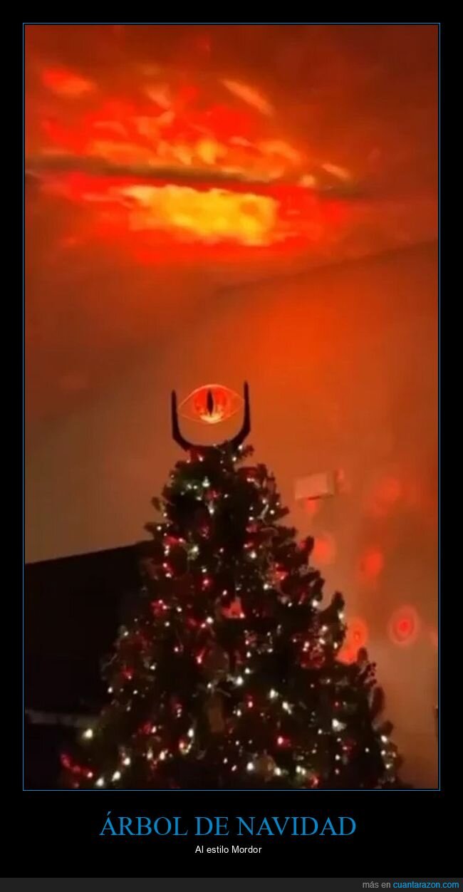 árbol de navidad,el señor de los anillos,sauron