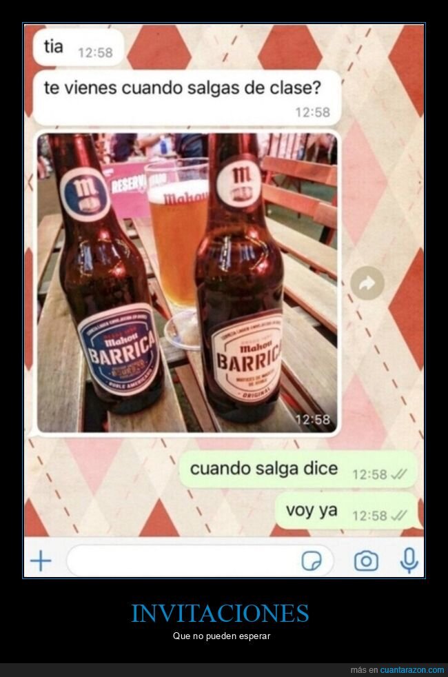 cerveza,salir,clase