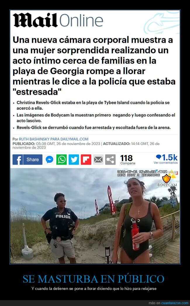 detenida,playa,policía,acto íntimo