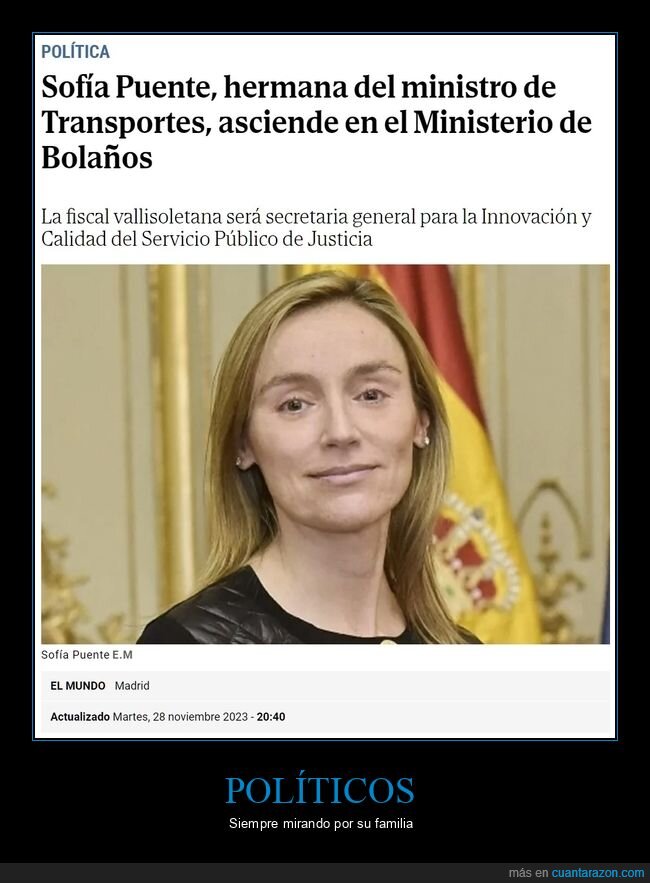 sofía puente,hermana,ministro,políticos