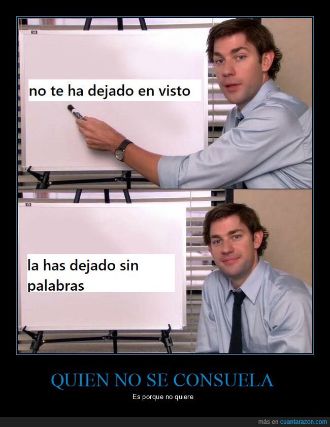 dejar en visto,sin palabras