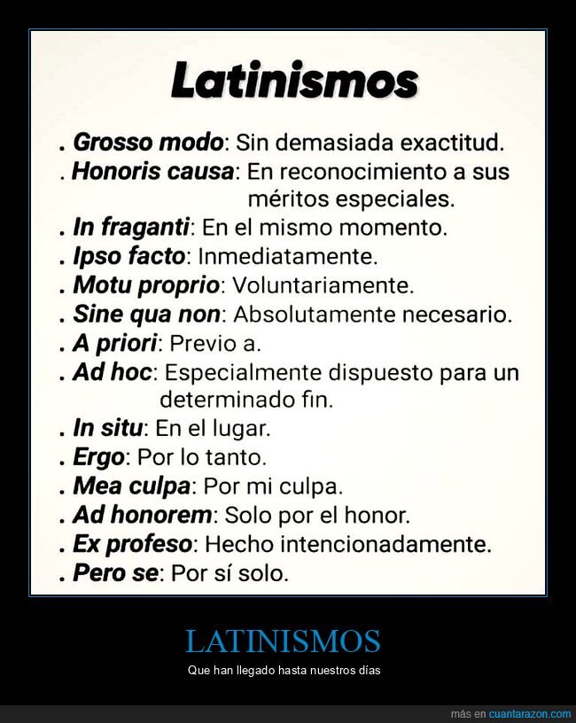 latinismos,curiosidades