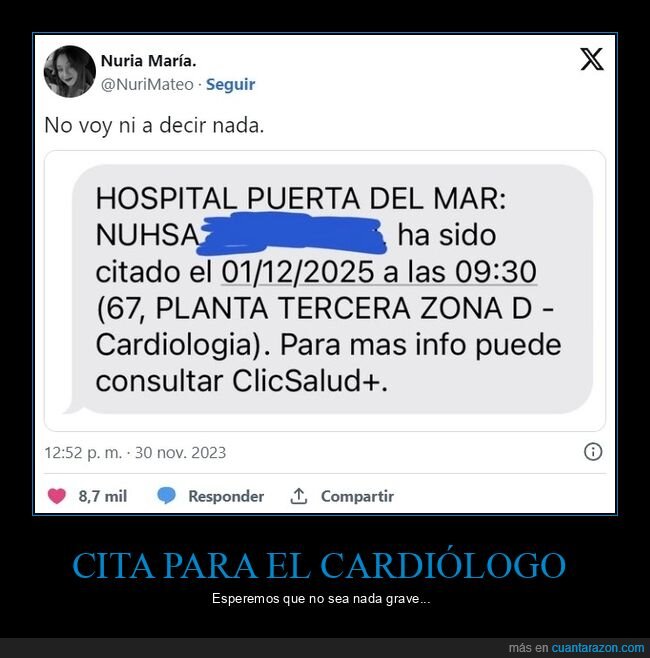 cita,cardiólogo,sanidad