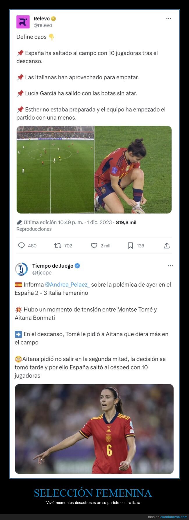 fútbol femenino,caos