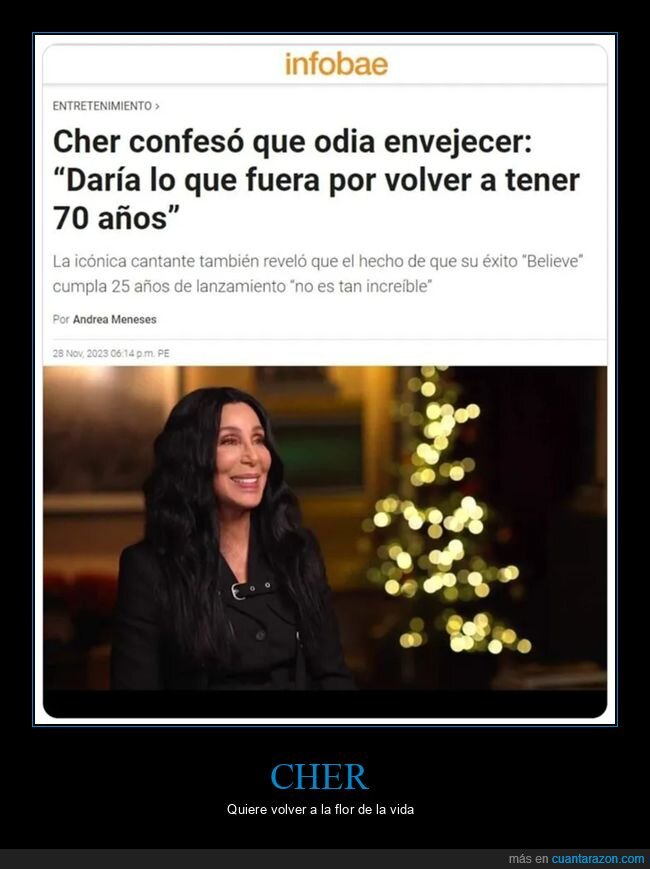 70 años,cher,envejecer
