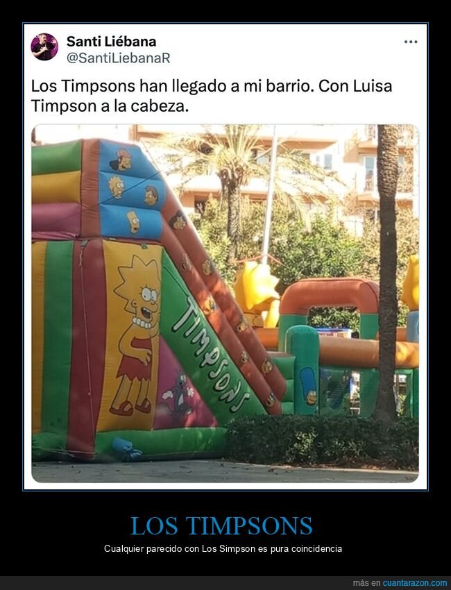 mierder,simpsons,timpsons,tobogán hinchable