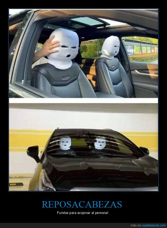 coches,pasamontañas,reposacabezas