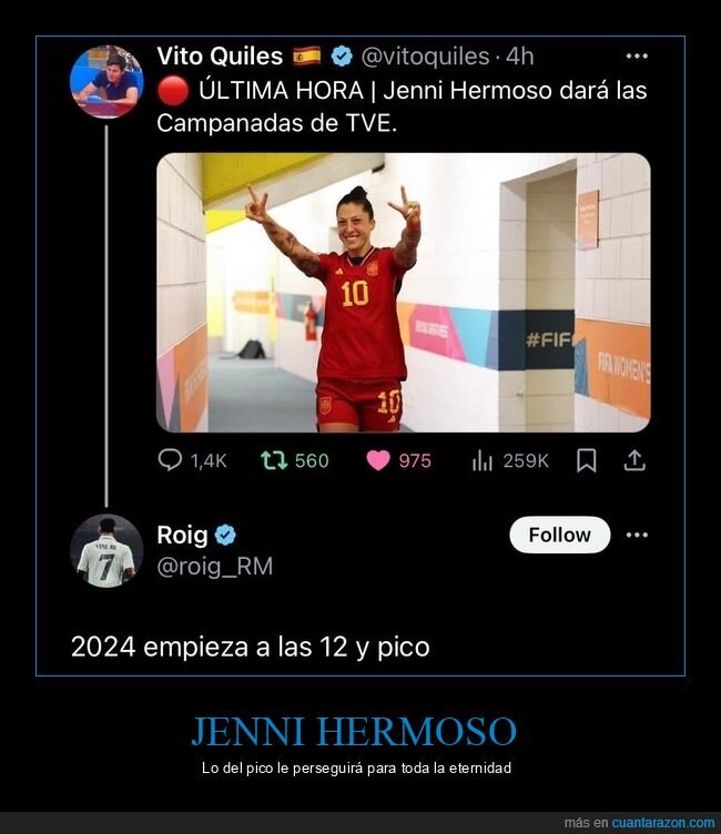 jenni hermoso,campanadas,pico