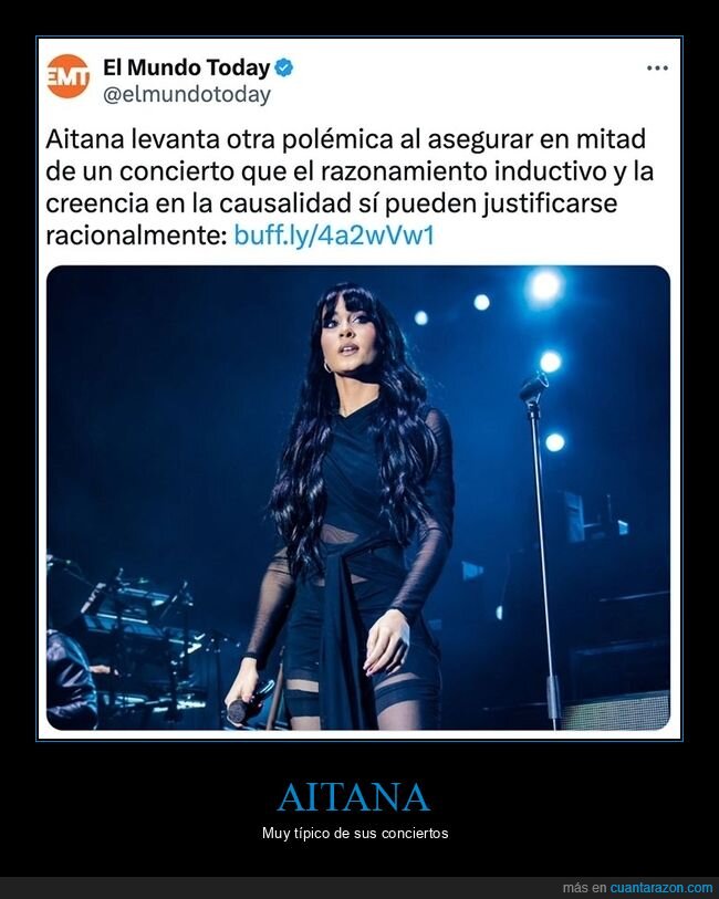 aitana,concierto,el mundo today,razonamiento inductivo