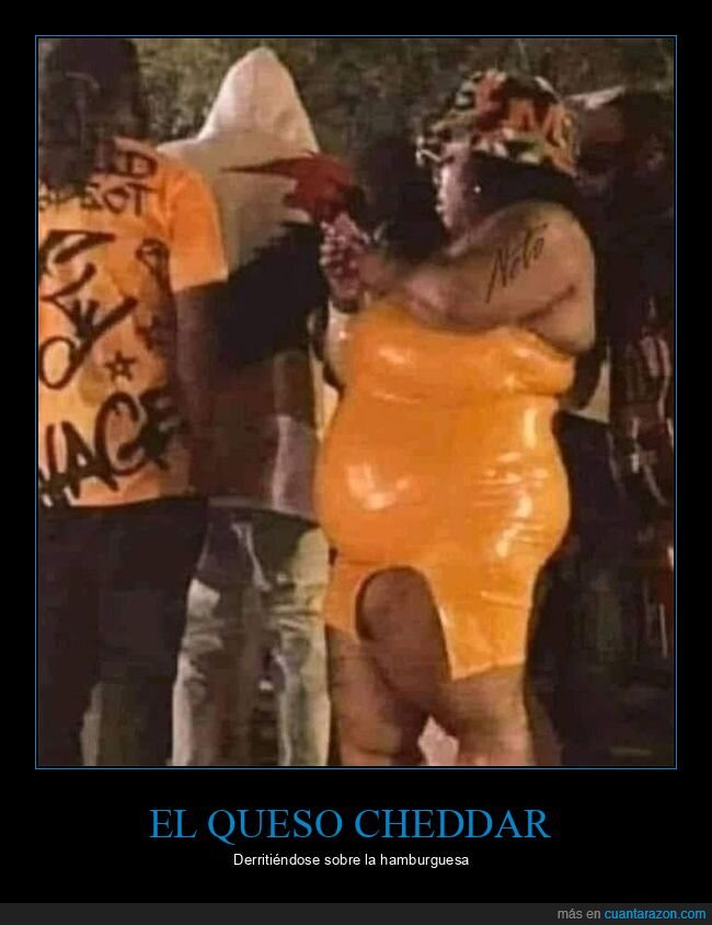 cheddar,gorda,queso,vestido