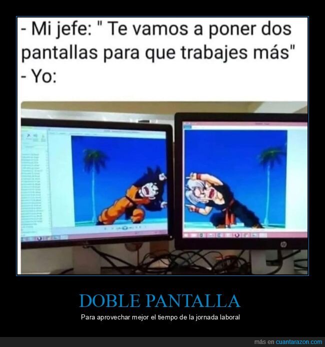jefe,pantallas,trabajo,dragon ball