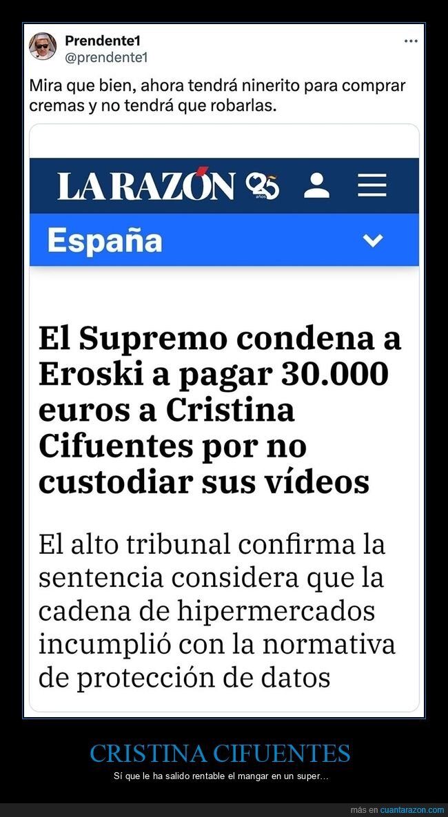 cristina cifuentes,eroski,pagar,políticos