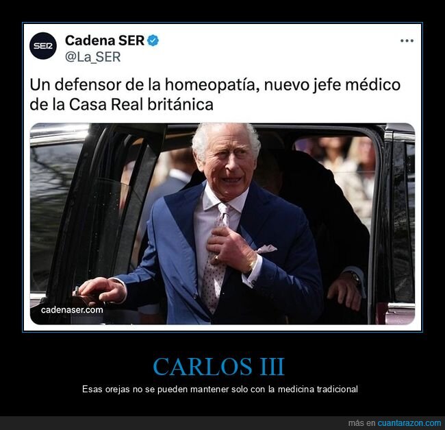 casa real británica,homeopatía,jefe médico