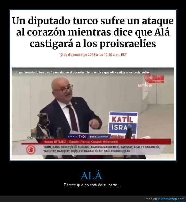 diputado,turco,ataque al corazón,alácastigar