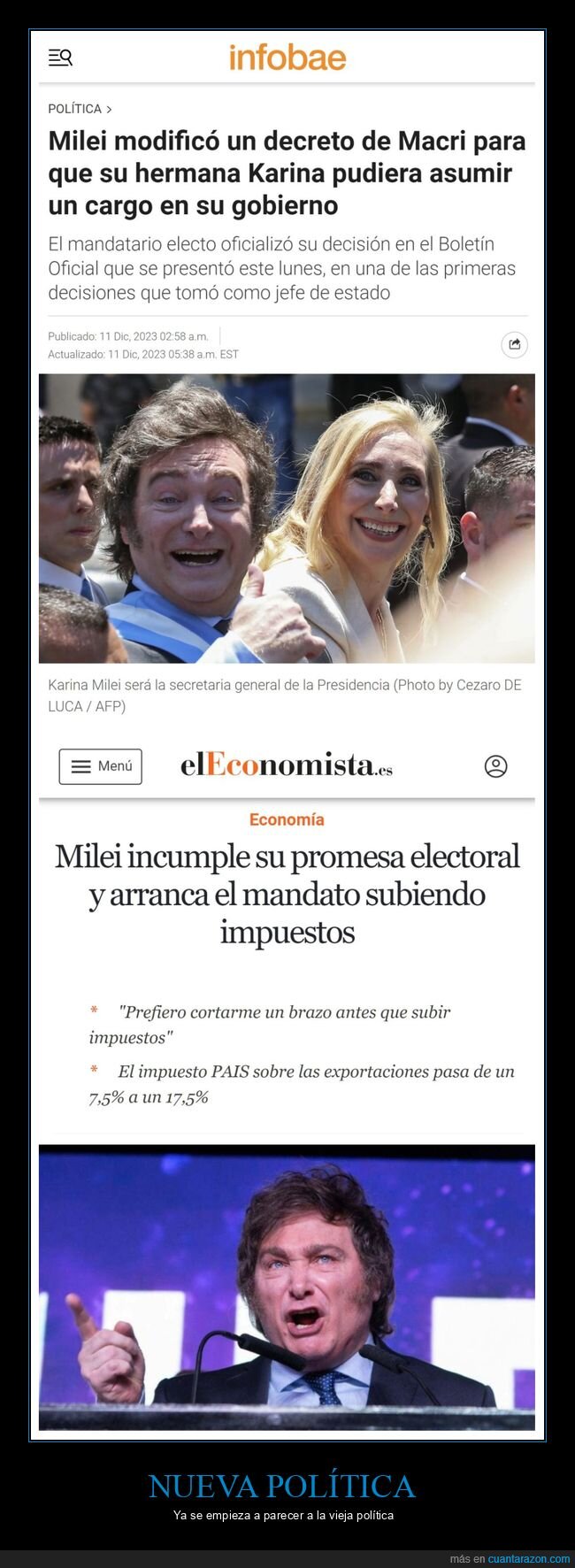 milei,políticos,hermana,impuestos