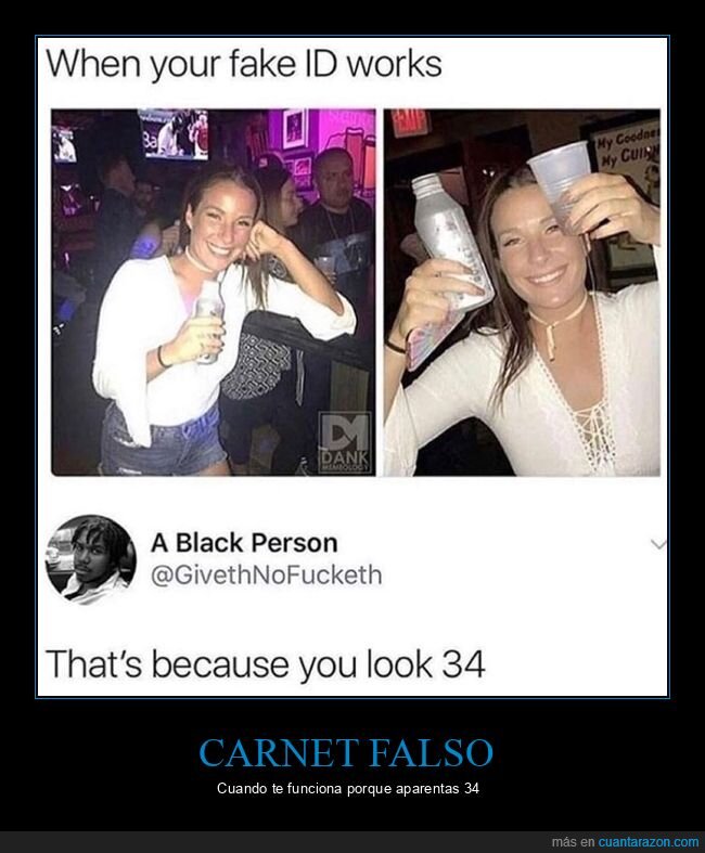 aparentar,carnet falso,edad