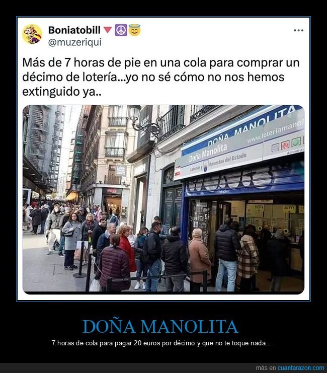 cola,doña manolita,lotería de navidad