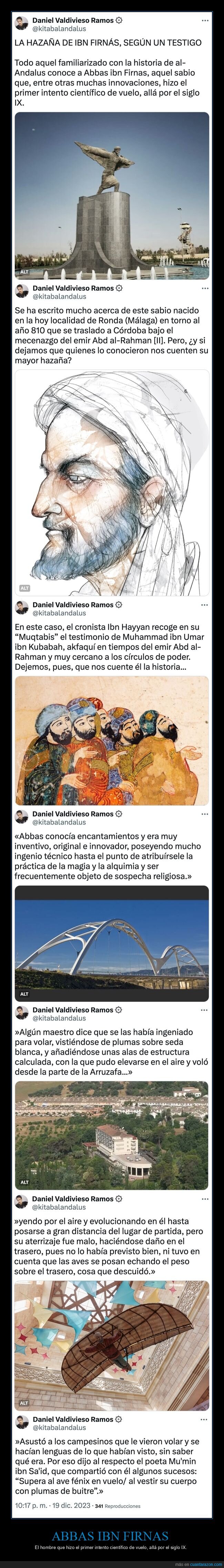 abbas ibn firnas,vuelo