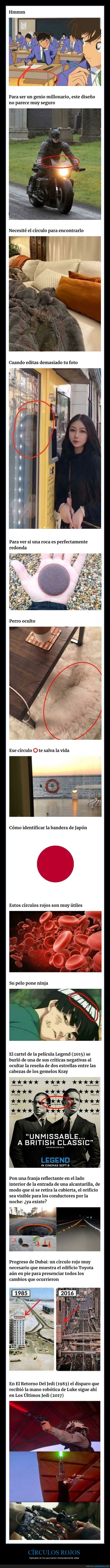 círculos rojos,útiles