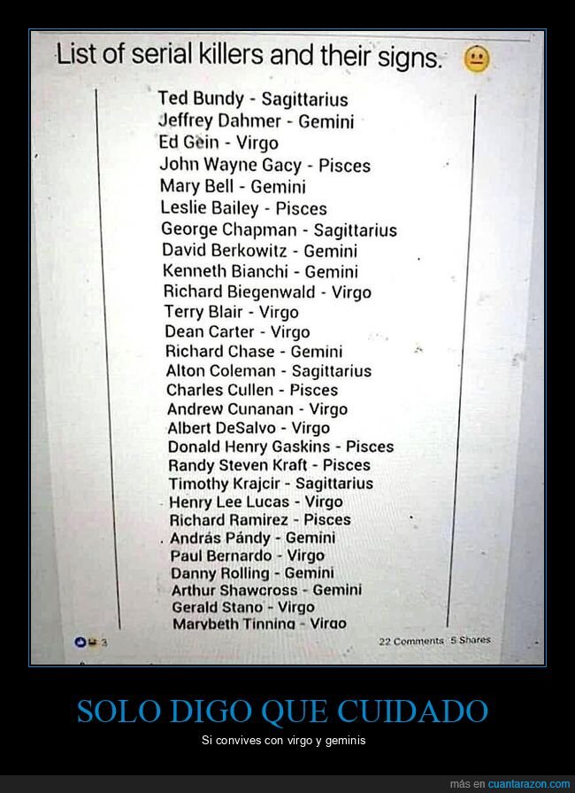 signos,horoscopo,asesinos en serie