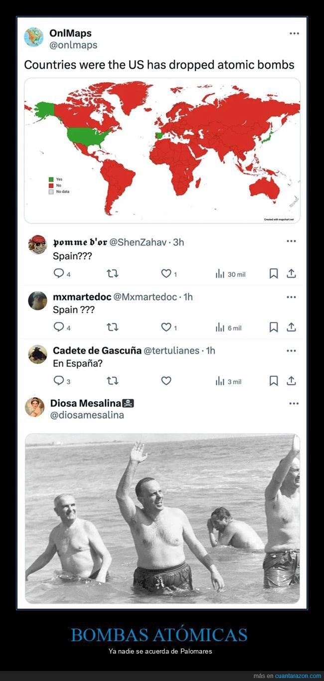 bombas at&oacute;micas,eeuu,espa&ntilde;a,jap&oacute;n,pa&iacute;ses