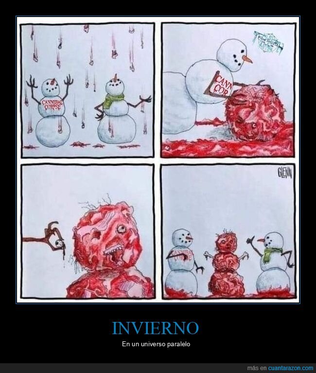 carne,muñecos de nieve,universo paralelo