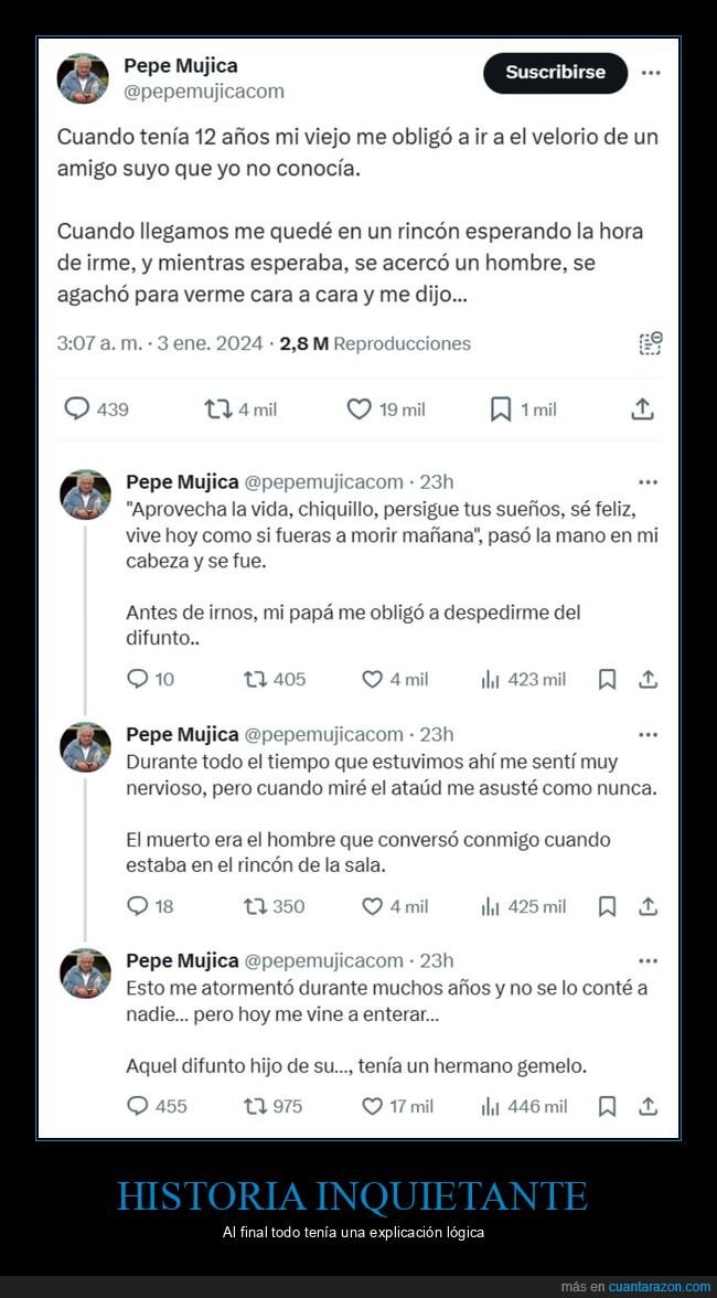 pepe mujica,velatorio,muerto,gemelo