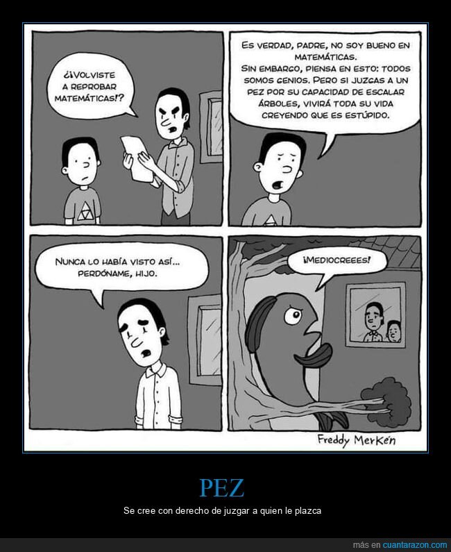 suspenso,padre,hijo,pez,árbol