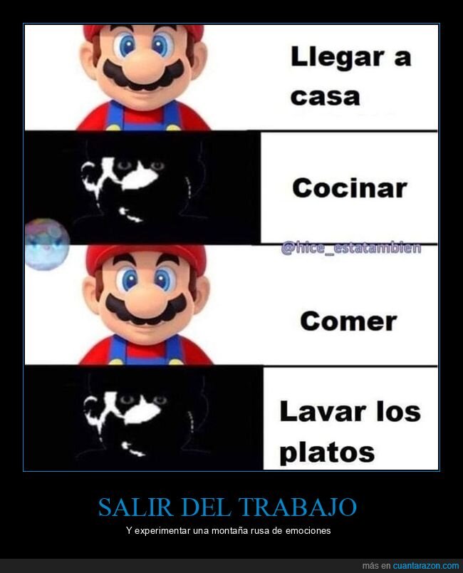 cocinar,comer,fregar,llegar