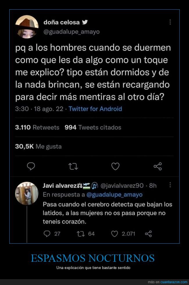 espasmos,dormir,hombres,mujeres