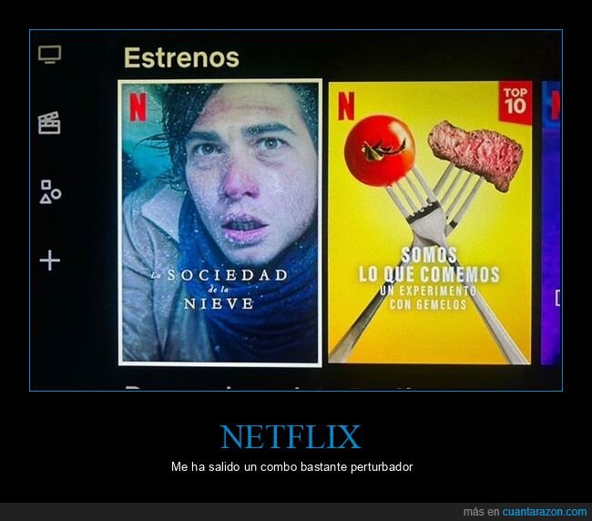 combo,la sociedad de la nieve,netflix,somos lo que comemos