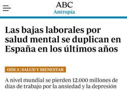 Enlace a Cada vez más bajas por salud mental