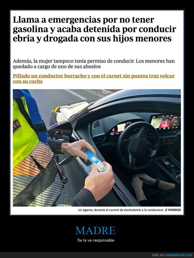 borracha,detenida,drogada,fails,hijos,madre,padres del año
