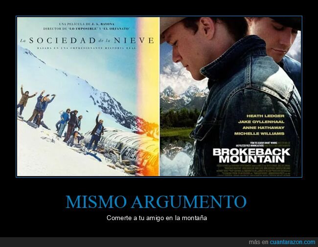 argumento,brokeback mountain,la sociedad de la nieve