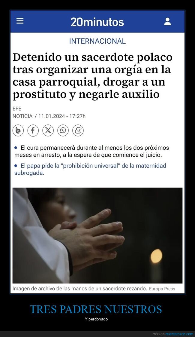 sacerdote,detenido,drogar