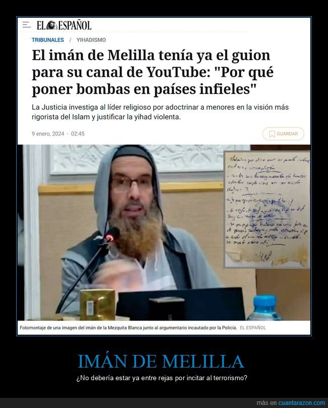 imán de melilla,bombas,infieles