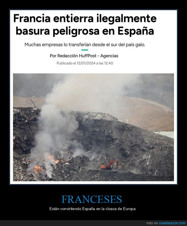 basura,enterrar,españa,francia,simpsons