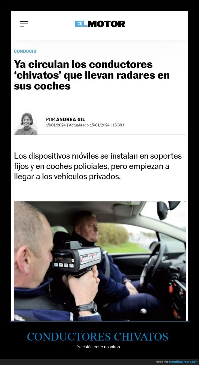 conductores,chivatos,radares