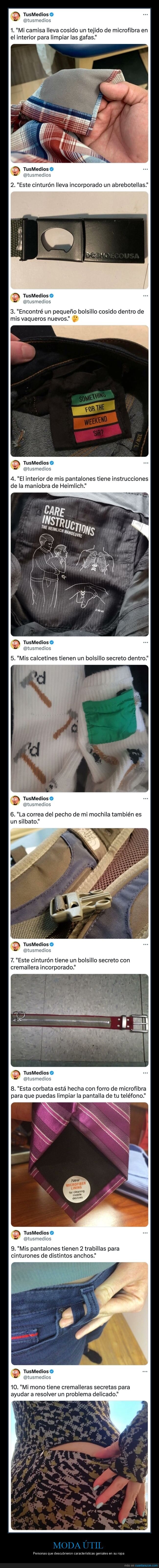 ropa,características