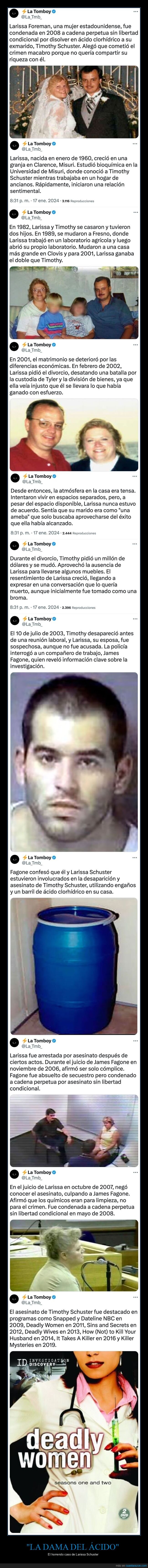 la dama del ácido,larissa schuster,asesinato,marido