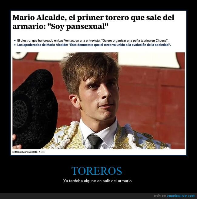 mario alcalde,pansexual,torero